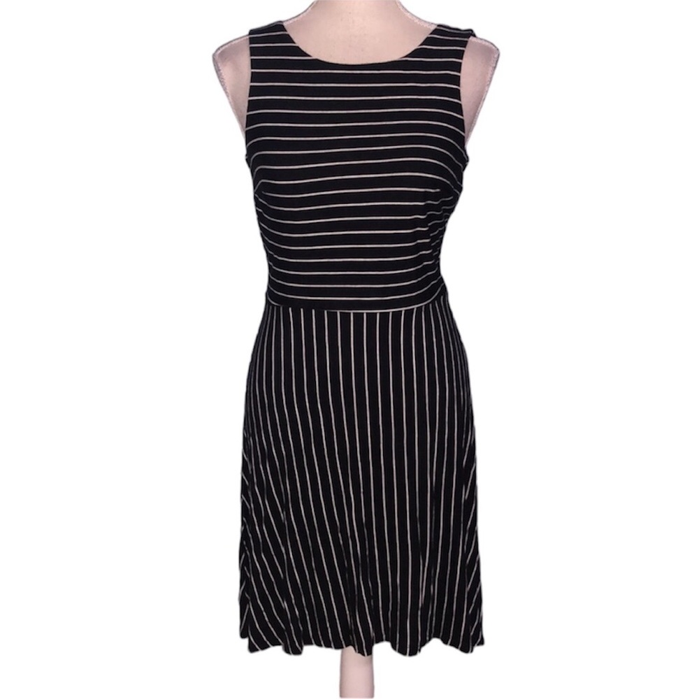 Loft striped cutout petite mini dress